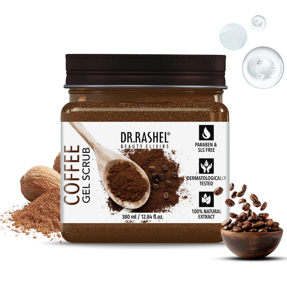 Dr.Rashel beauty elixirs face & body gel scrub 380ml - coffee