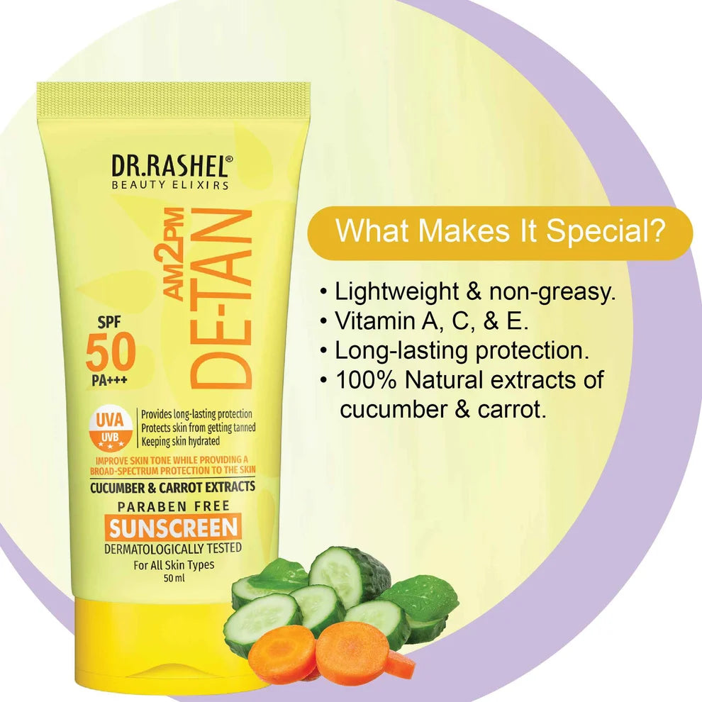DR.RASHEL Beauty Elixirs Sunscreen – De-Tan SPF 50 50ml