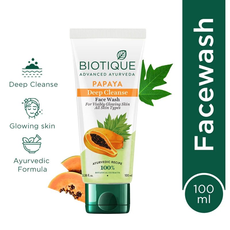 Biotique Bio-Papaya Deep Cleanse Face Wash 100ml