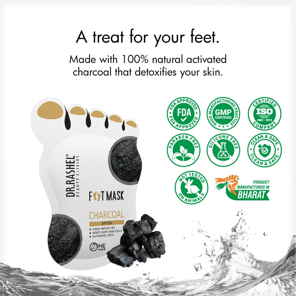 Dr.Rashel beauty elixirs foot mask - charcoal