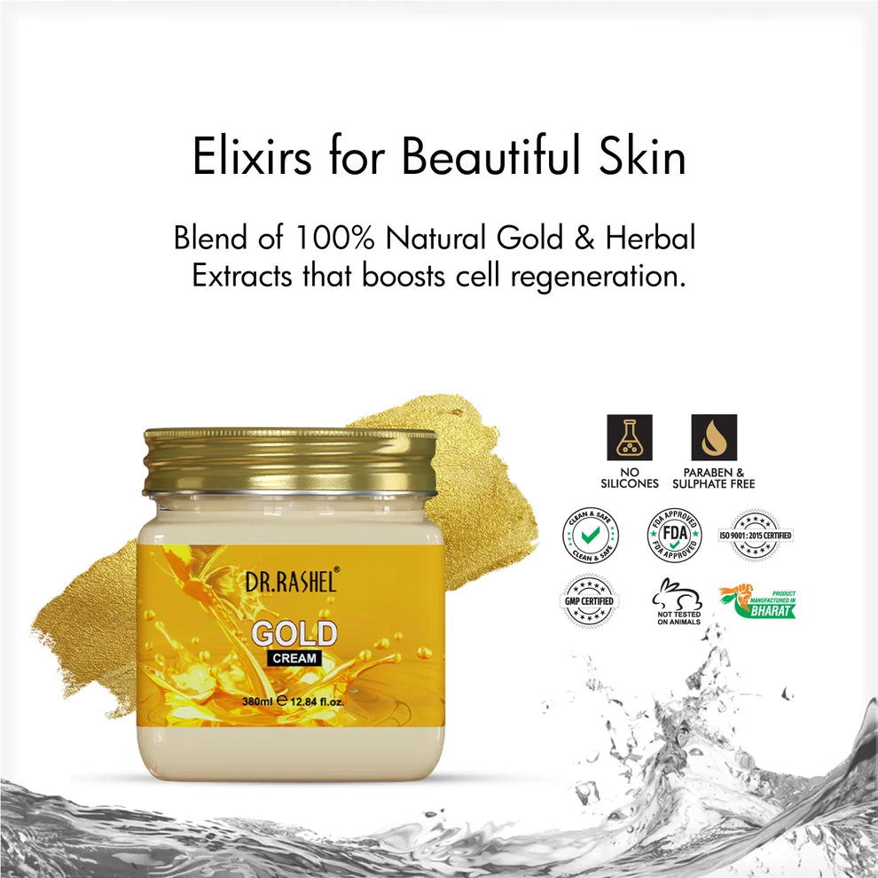 Dr.rashel Beauty Elixirs Face & Body Cream 380 Ml - Gold