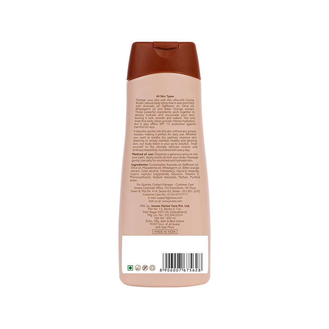 Jovees Herbal Cocoa Butter Hand & Body Lotion For Deep Nourishment, Hydrated Skin 300ml