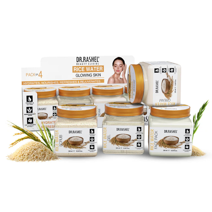 Dr.rashel Beauty Elixirs 380 Ml Pack Of 4 - Rice Water