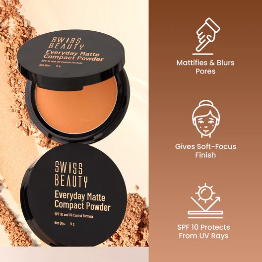 Swiss Beauty Matte Compact Powder 9G SB-409M1 - 02 Beige