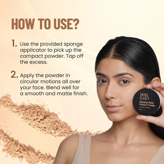 Swiss Beauty Matte Compact Powder 9G SB-409M1 - 02 Beige