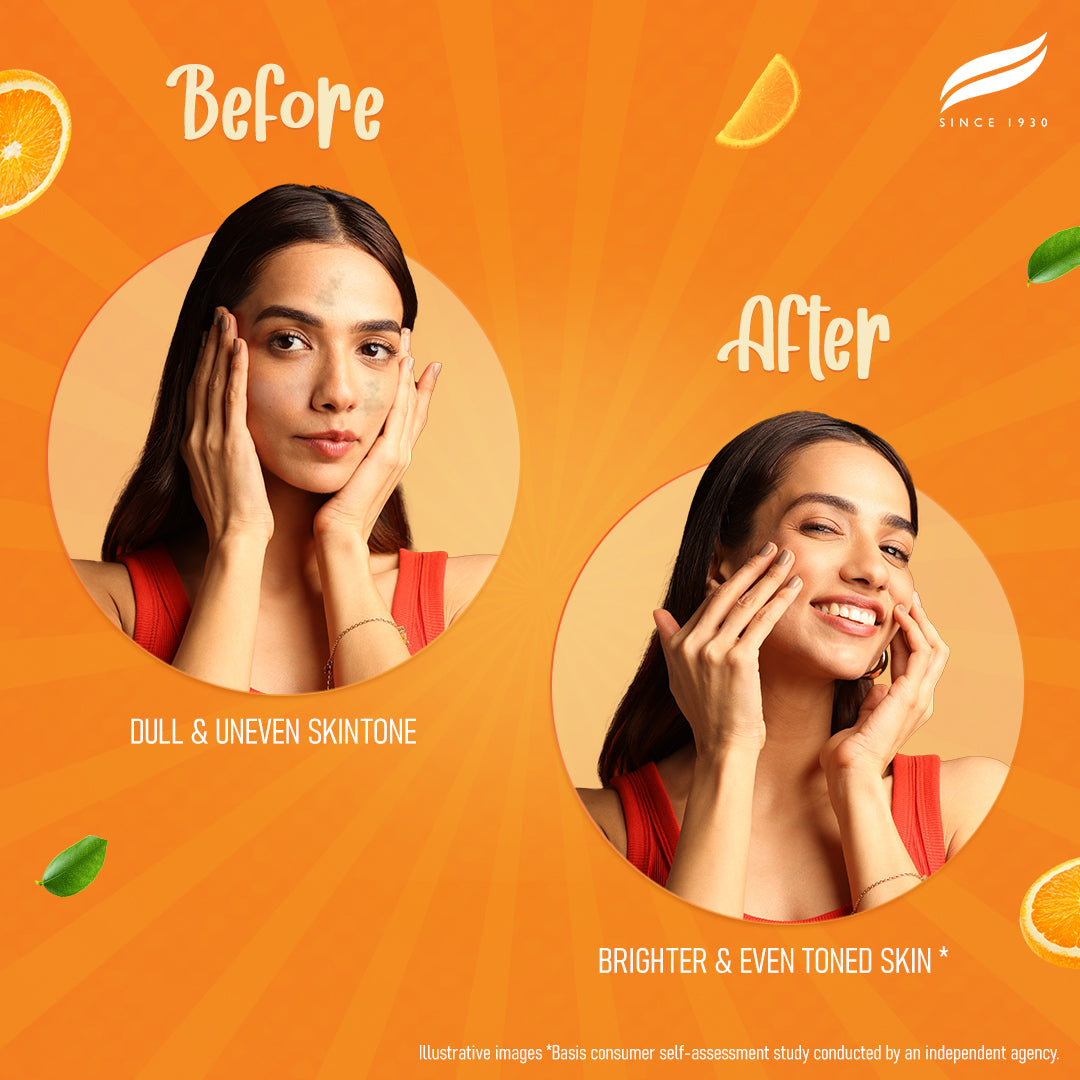 Himalaya Brightening Vitamin C Orange Face Serum 15ml + Orange Face Wash 50ml Free