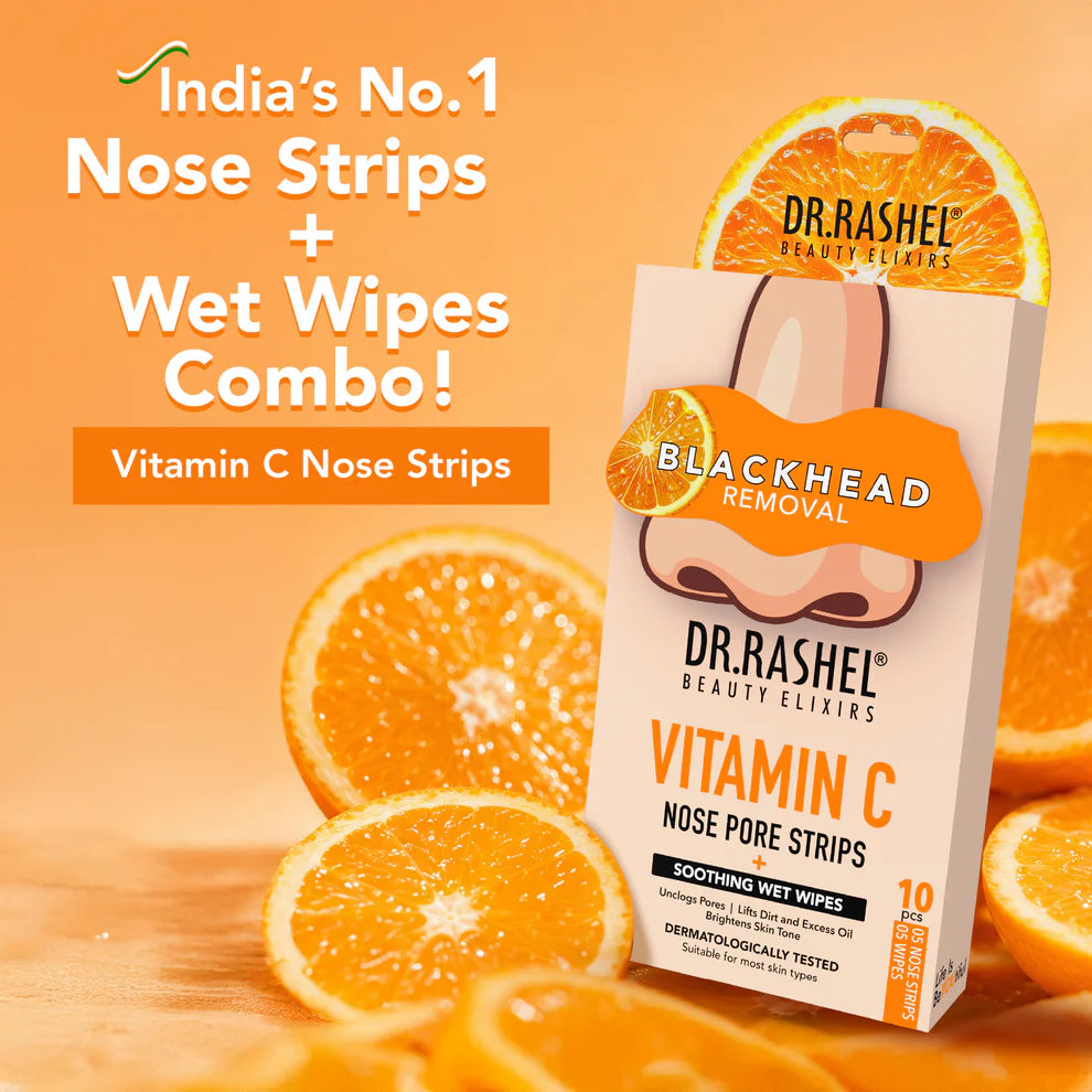 DR.RASHEL Beauty Elixirs Nose Pore Strips – Vitamin C 10 Strips