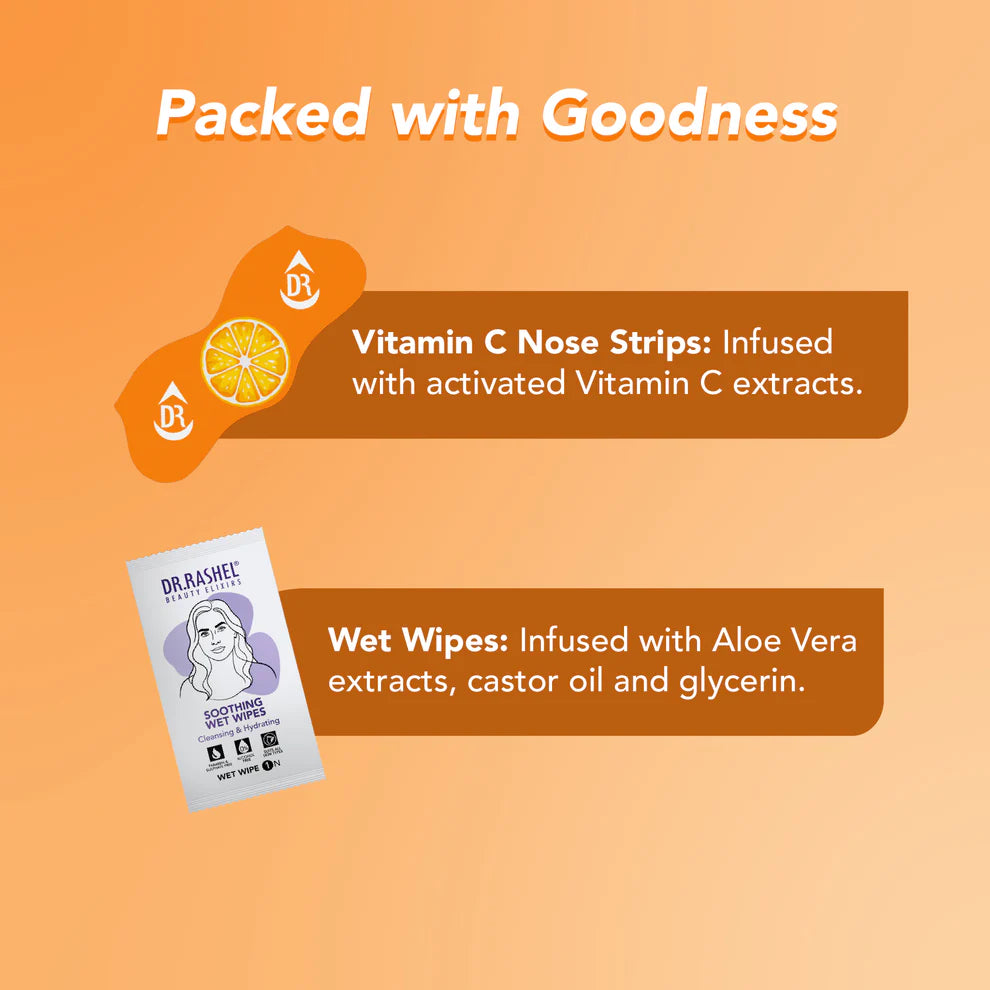 DR.RASHEL Beauty Elixirs Nose Pore Strips – Vitamin C 10 Strips