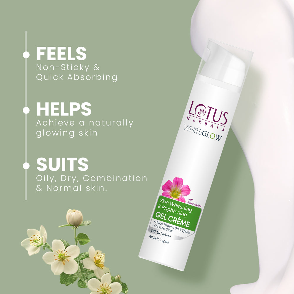 Lotus WG Skin Whitening Brightening Gel Creme SPF25 15g