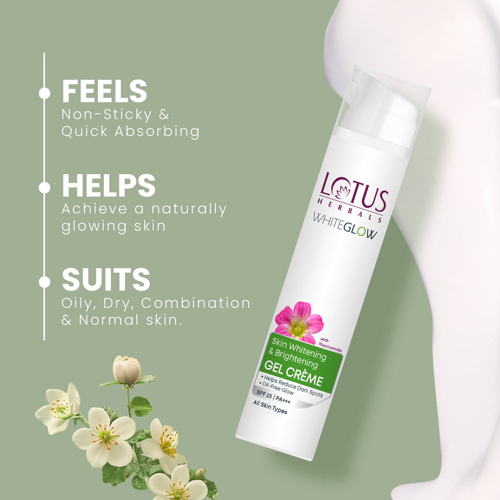 Lotus WG Skin Whitening Brightening Gel Creme SPF25 15g