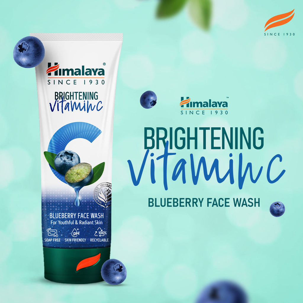 Himalaya Brightening Vitamin C Blueberry Face Wash 100ml