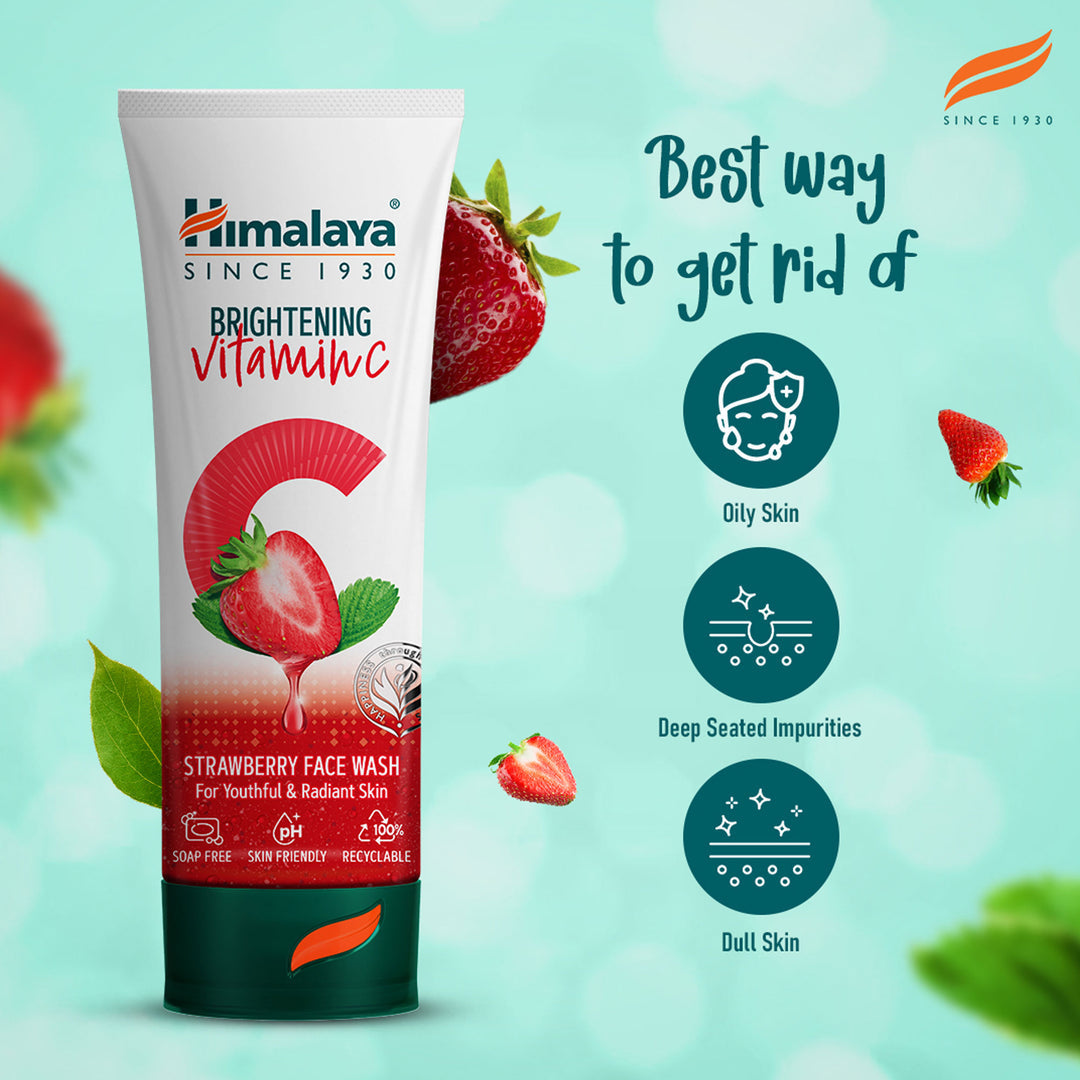 Himalaya Brightening Vitamin C Strawberry Face Wash 100ml