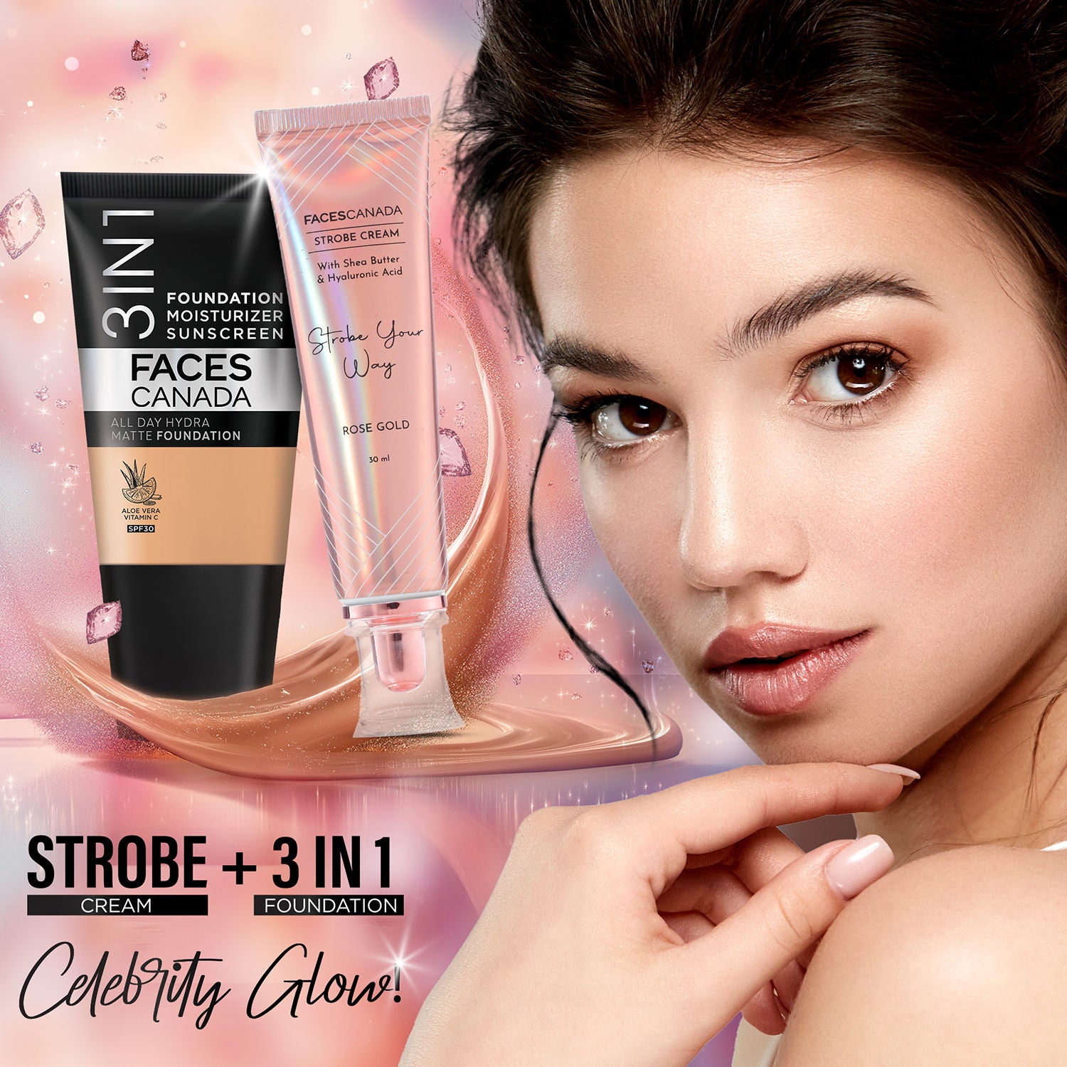 Faces Canada Strobe Cream Rose Gold