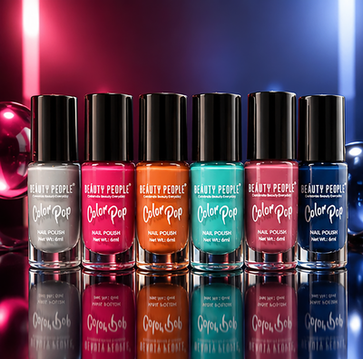 Beauty People Color Pop Nail Polish – 6 Shades Combo Pack (6ml Each)