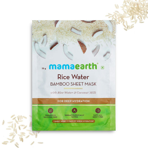Mamaearth Rice Bamboo Sheet Mask 25g