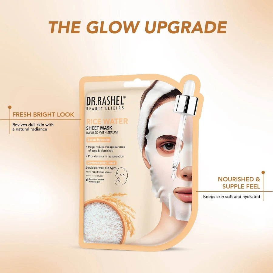 DR.RASHEL Beauty Elixirs Sheet Mask – Rice | Buy 1 Get 1 Free