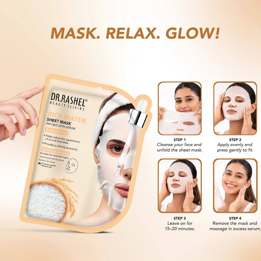 DR.RASHEL Beauty Elixirs Sheet Mask – Rice | Buy 1 Get 1 Free
