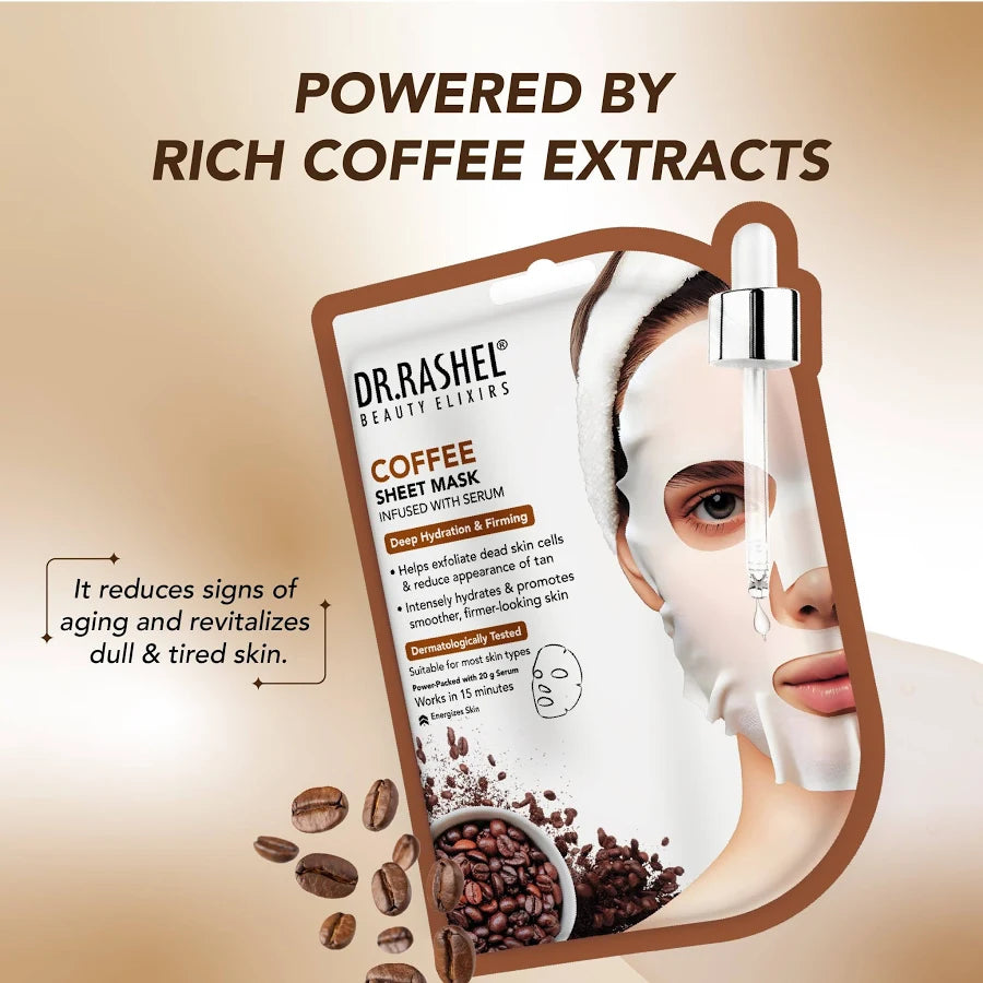 DR.RASHEL Beauty Elixirs Sheet Mask – Coffee | Buy 1 Get 1 Free