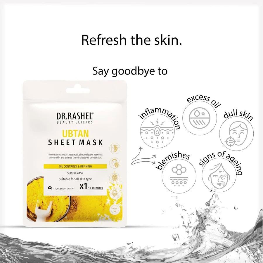 DR.RASHEL Beauty Elixirs Sheet Mask – Ubtan | Buy 1 Get 1 Free