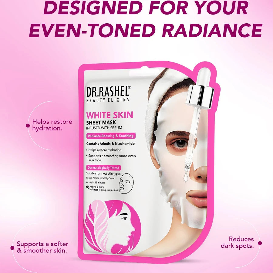 DR.RASHEL Beauty Elixirs White Skin Sheet Mask – Buy 1 Get 1 Free