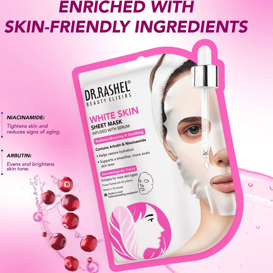 DR.RASHEL Beauty Elixirs White Skin Sheet Mask – Buy 1 Get 1 Free